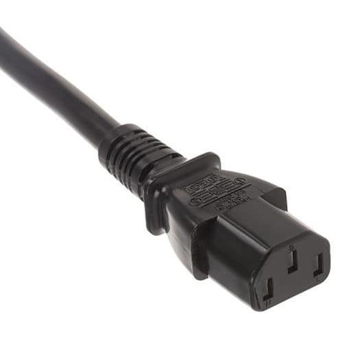 1Pc RS PRO 6151154 Power Cable Straight C13 To Right Angle CEE7/7, Schuko 1