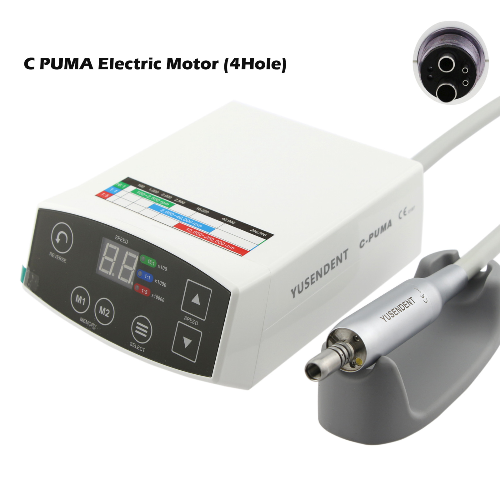 COXO Dental Electric Motor Micromotor C PUMA LED Handpiece Brushless 4Hole M4