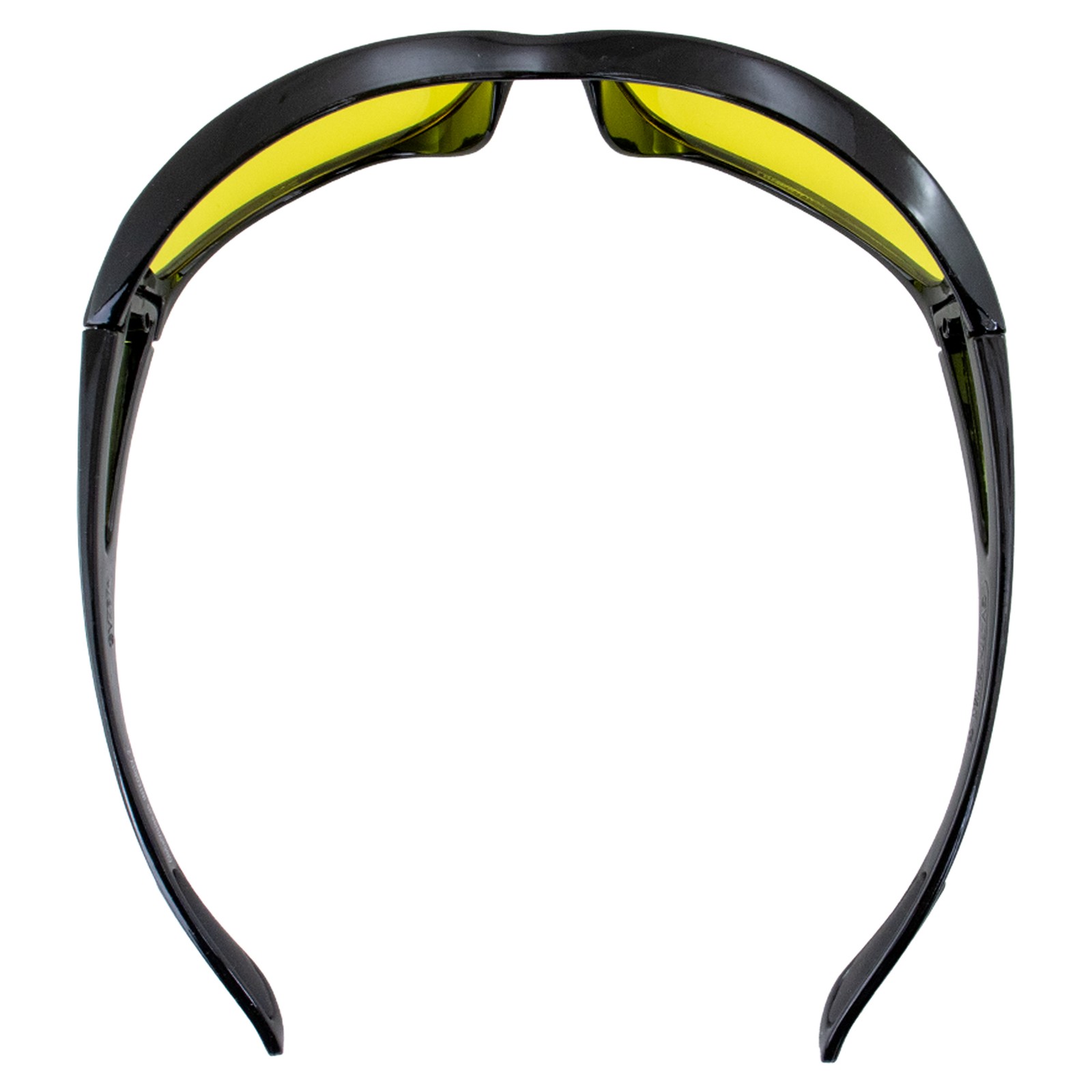 Global Vision Integrity Sunglasses Yellow Shatterproof Lens Rubber ANSI Z87.1