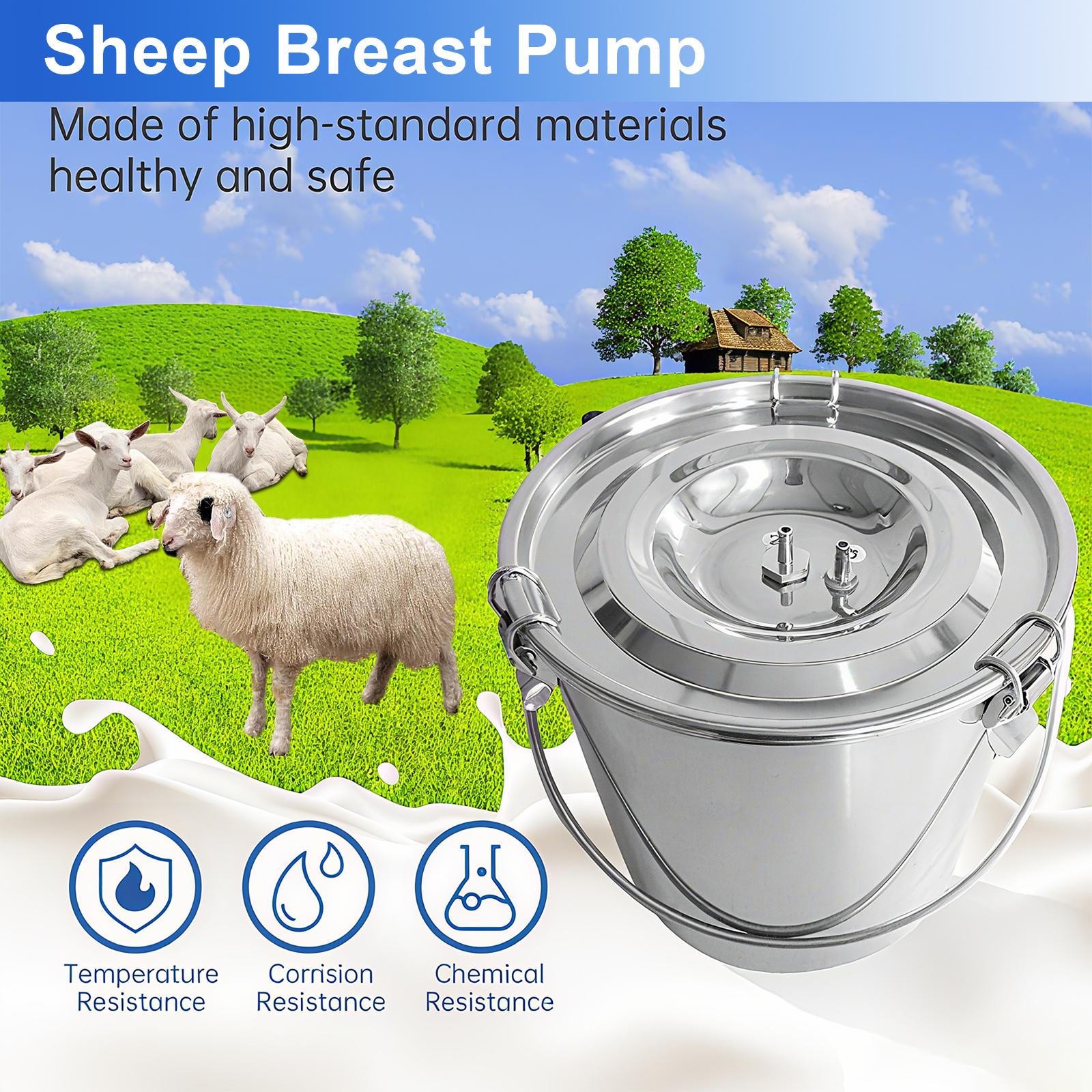 Electric Goat Milker Machine 3L Pulsating Automatic Breast Pump