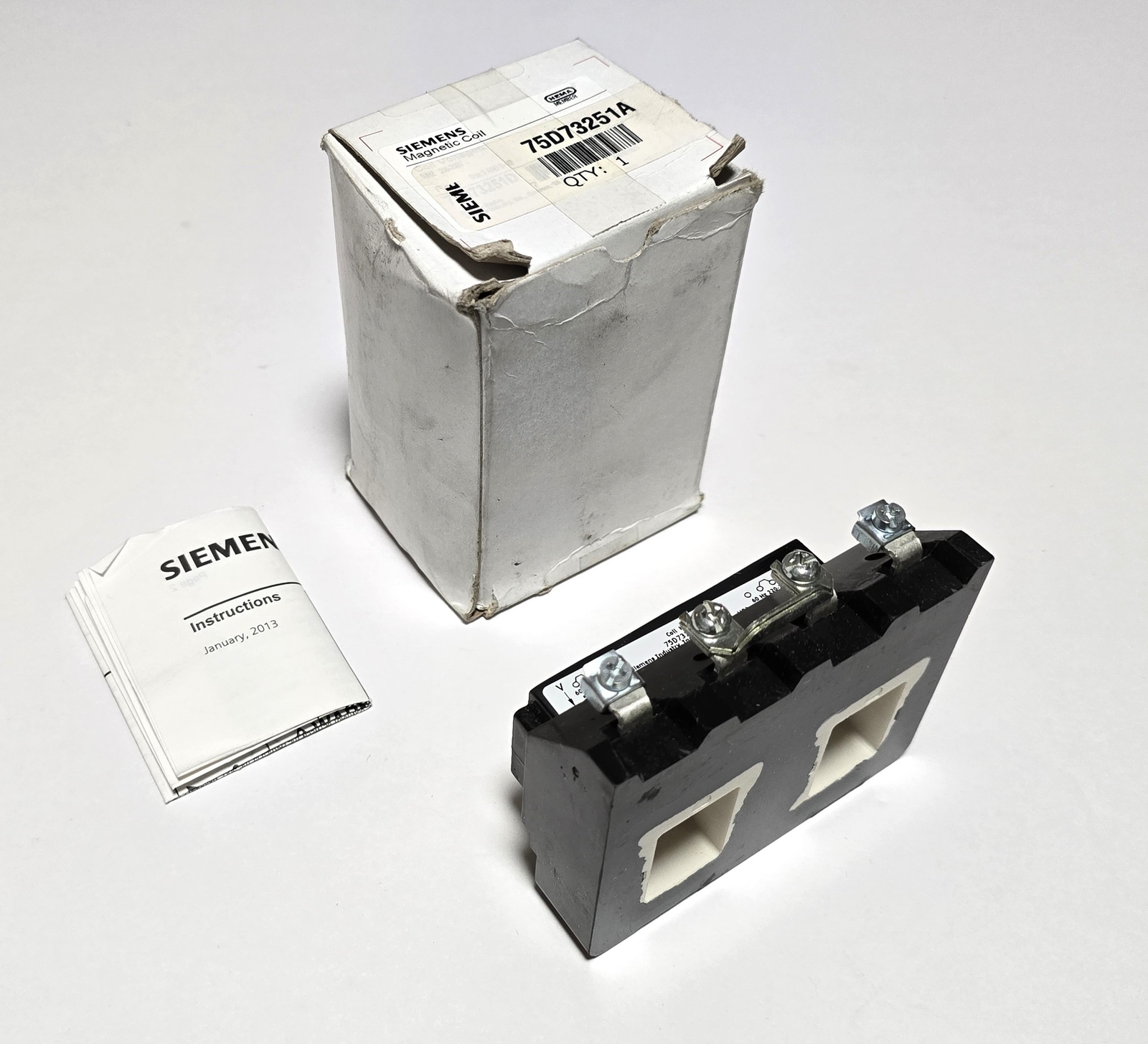 Siemens 75D73251A Dual Voltage Magnetic Relay Coil – New