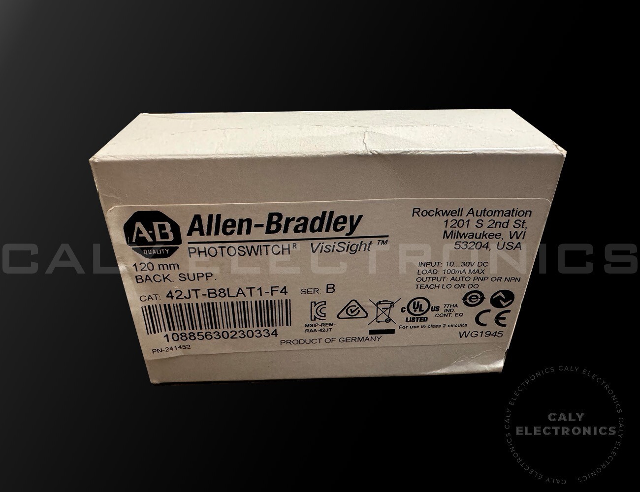 New Allen Bradley 42JT-B8LAT1-F4 Ser B Photoswitch VisiSight 120MM Range