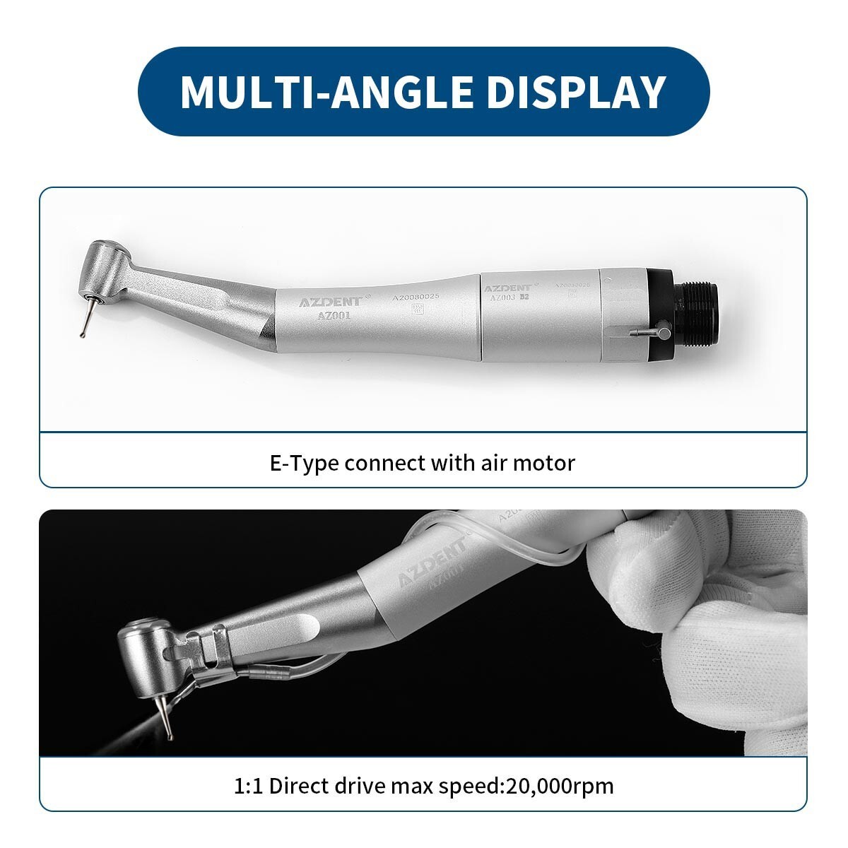 NSK Style Dental Slow Low Speed Handpiece Contra Angle /Polishing Discs Assorted