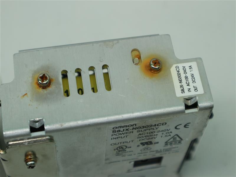 Omron S8JX-N03024CD S8JXN03024CD Power Supply AC100-240V DC24V 1.5A w/ Rusts
