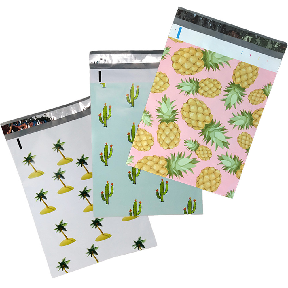 10×13″ Designer Tropical Poly Mailers Combo Pack, Quality Shipping Bag Envelopes