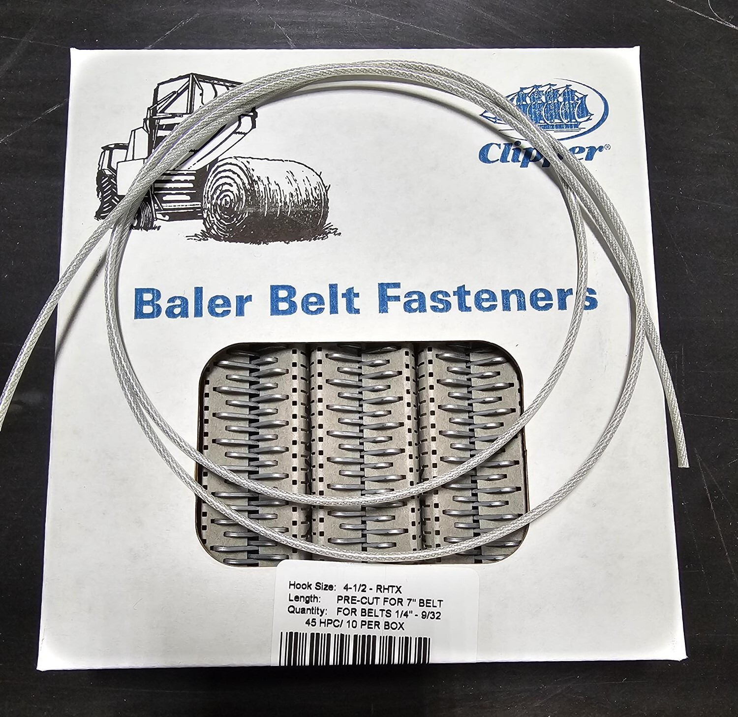 4-1/2 RHTX Clipper Lace Pack for 7″ Baler Belt 10 Lace Strips 35″ Cable per pack