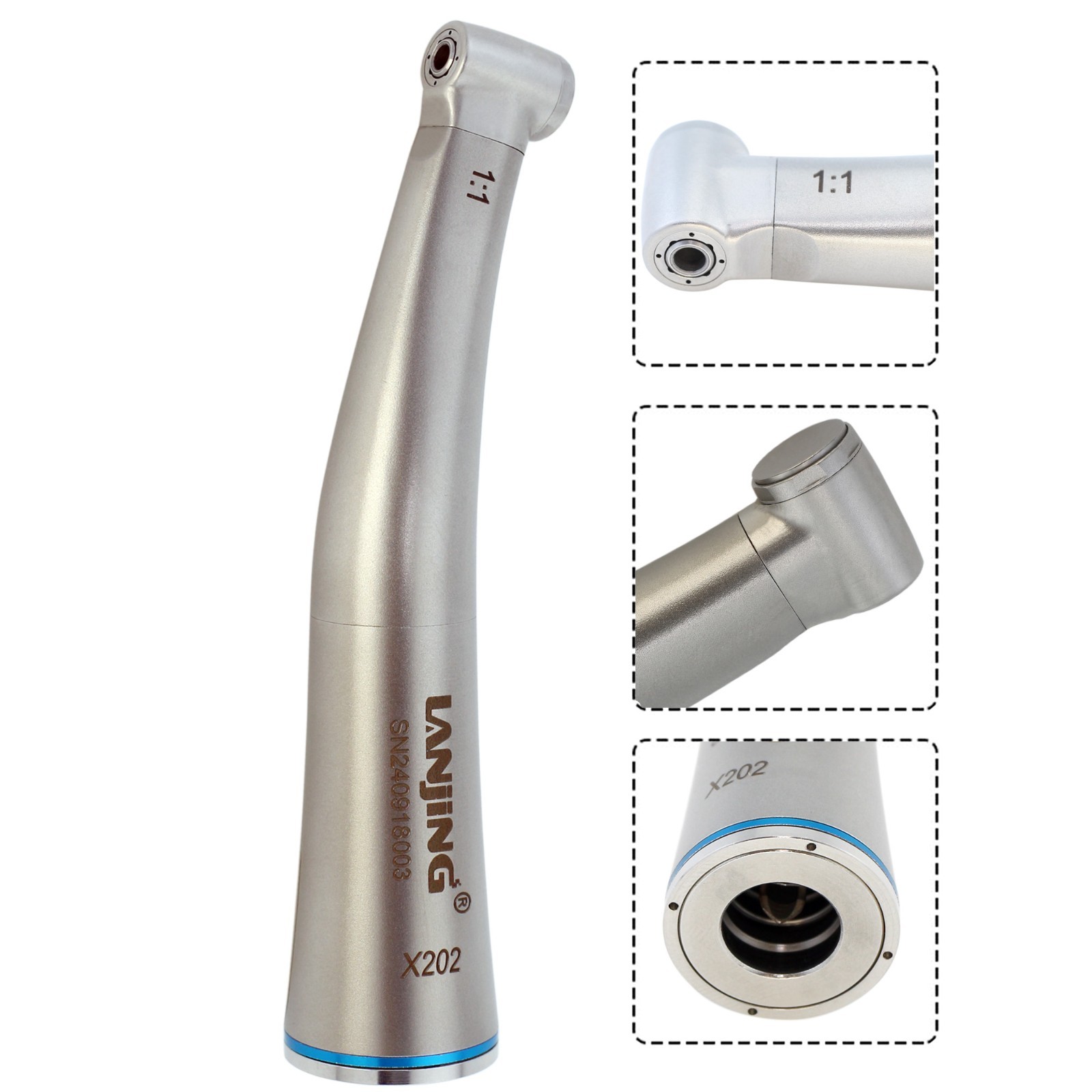 Dental 1:1 Low Speed Contra Angle Handpiece Mini Head ISO E Type NSK