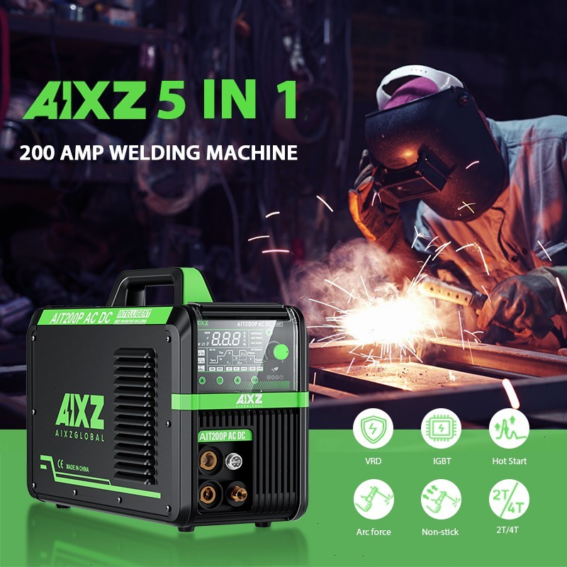 110V/220V AC DC TIG Welder &Foot Pedal Stick Pulse TIG Welding Machine 200A