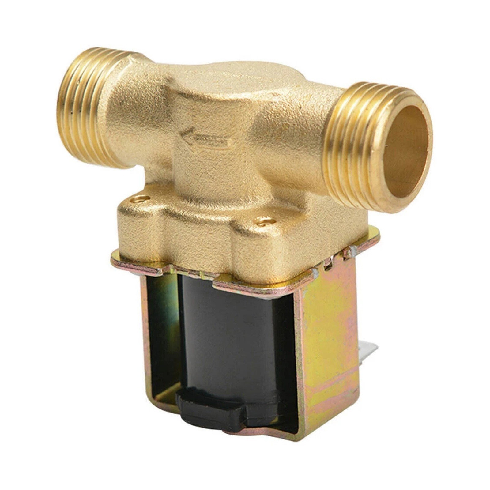 DC12V 1/2 Inch Brass Electric Solenoid Valve Normally Closed For Water 0.8Mpa