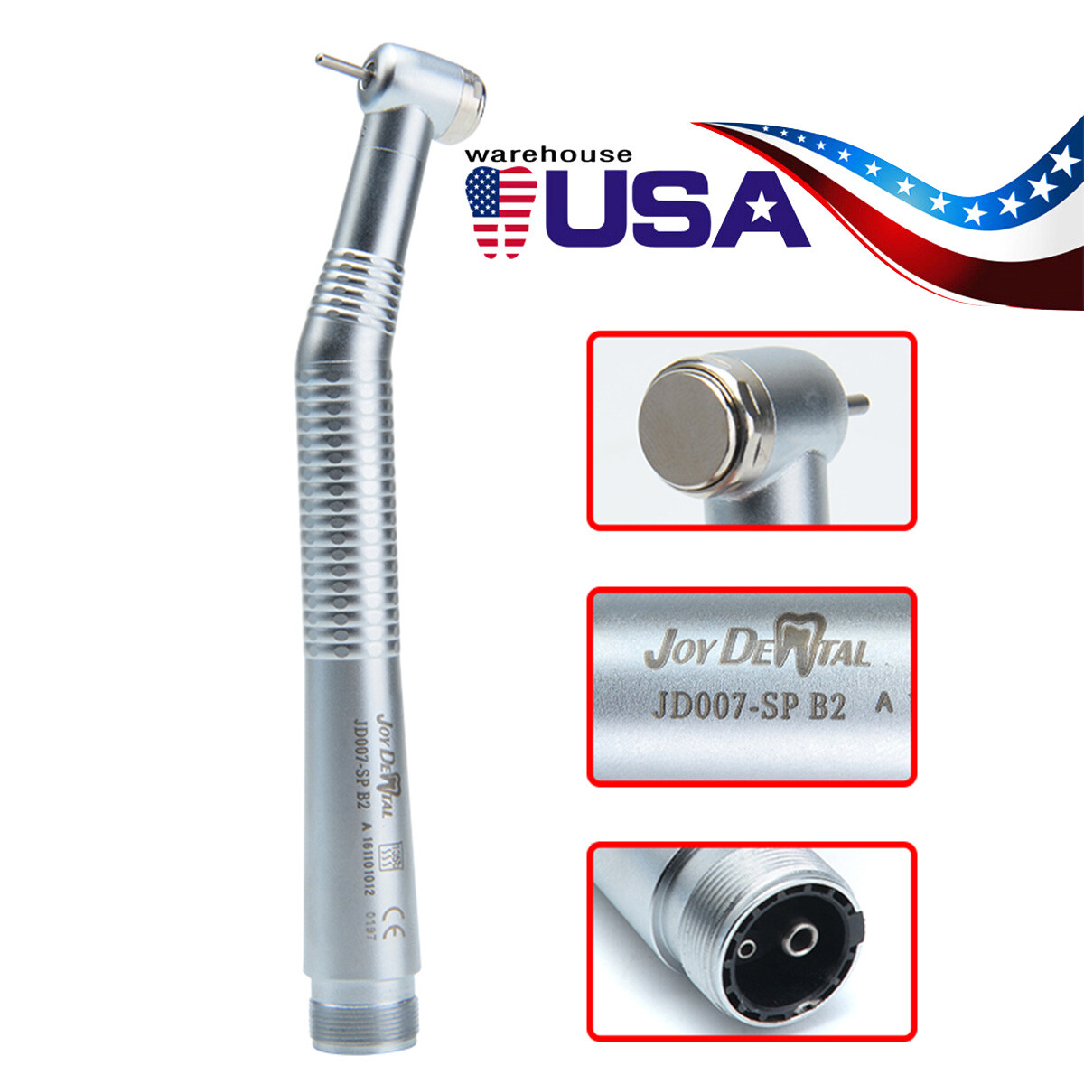 Dental High Speed Handpiece Standard Head Air Turbine Push Button 2/4 Holes