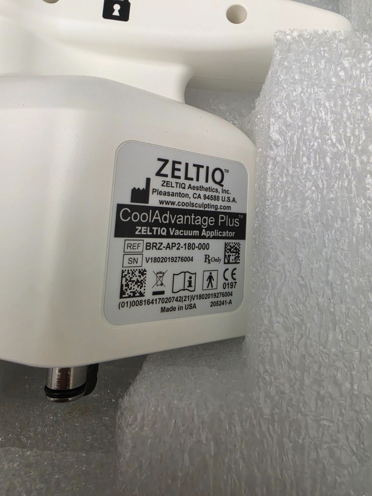 Zeltiq CoolSculpting CoolAdvantage Plus Vacuum Applicator BRZ-AP2-180-000