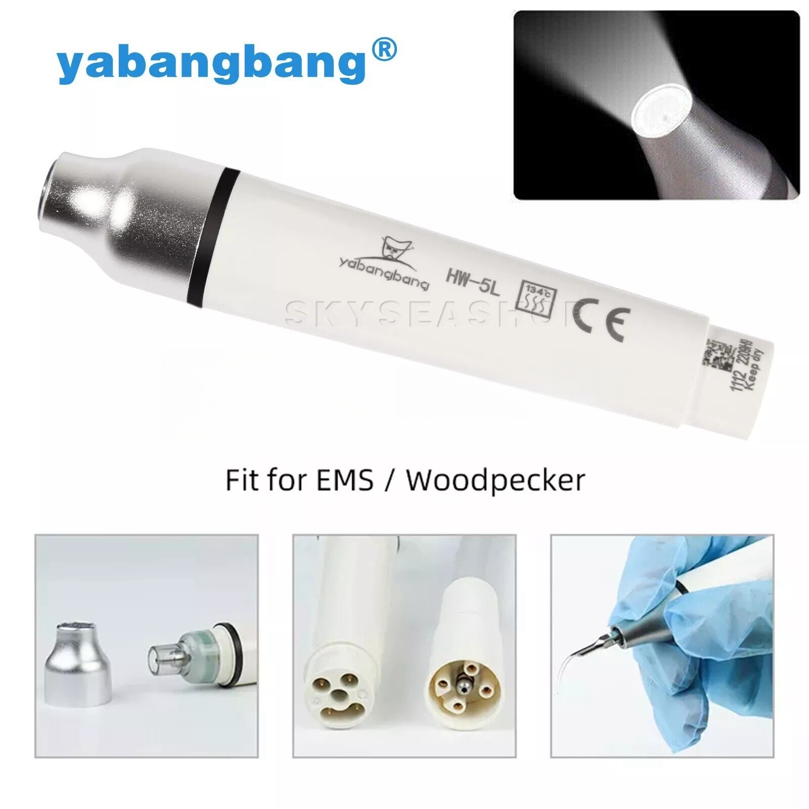 Dental Ultrasonic Piezo Scaler LED Handpiece LED light For EMS SKYSEA HW-5L