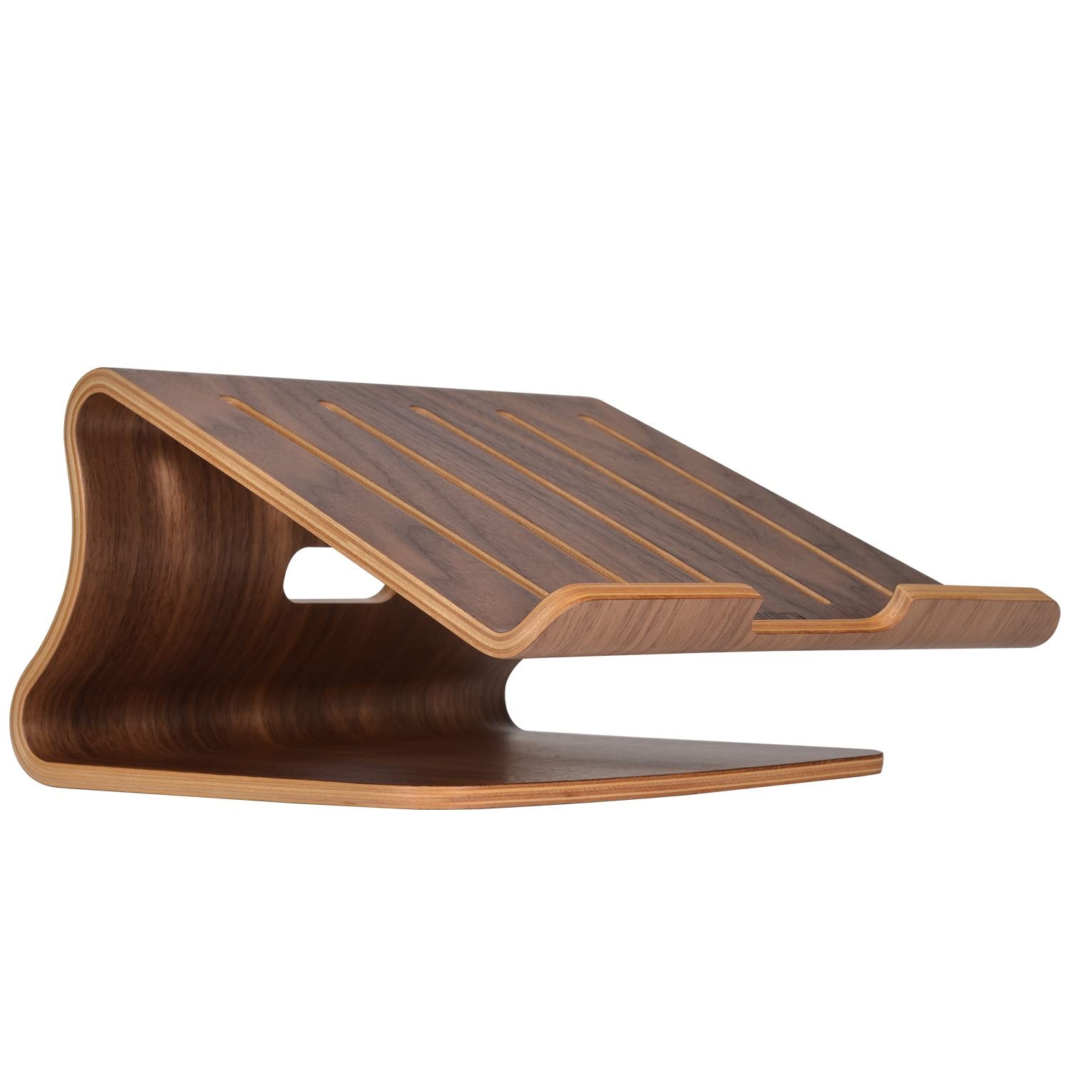 Wooden Laptop Stand,Laptop Holder 11 .02 L*7.9 W*5.7 H IN, Walnut-1001