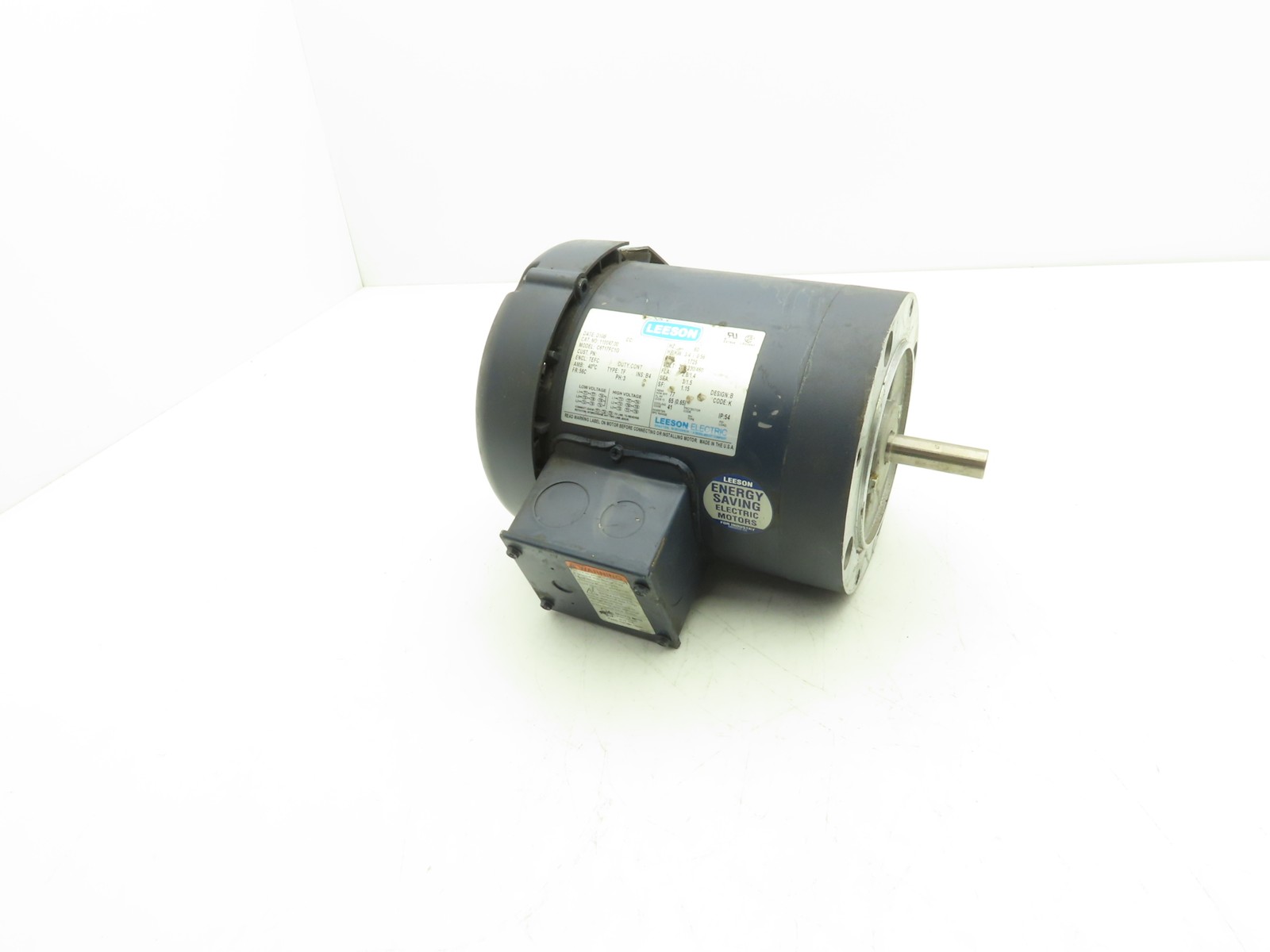 Leeson C6T17FC1G AC Motor 3/4Hp 1725RPM 208-230/460 3Ph 56C TEFC