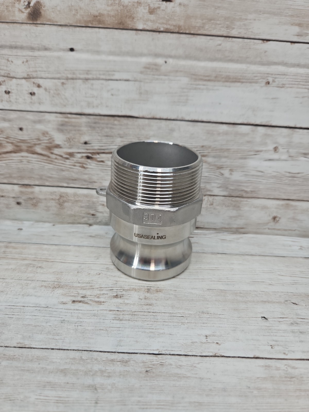 USASEALING 2″ Type F Camlock Fitting Male Adapter to 2 Inch Male NPT SS304