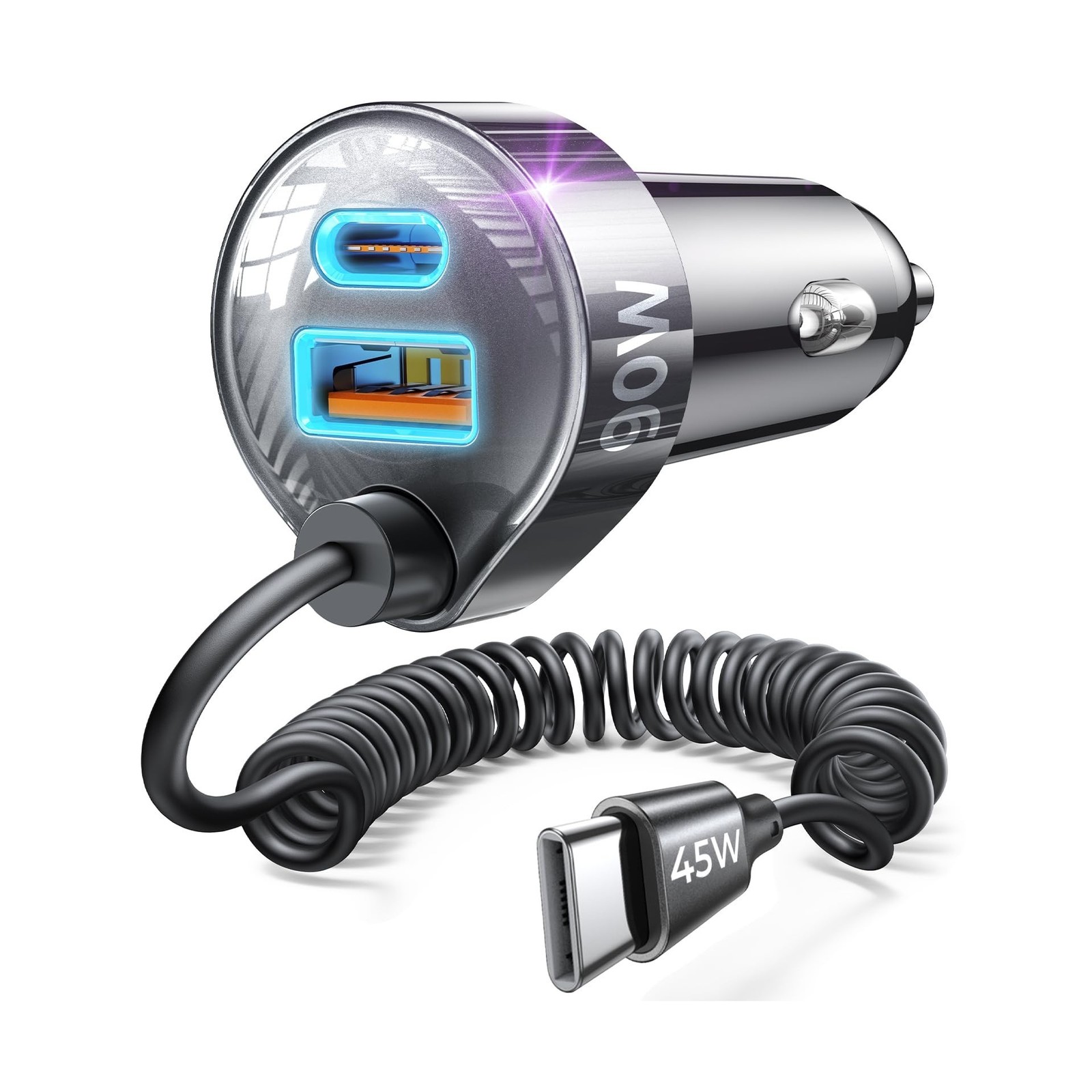 LISEN 90W for iPhone 17 16 15 Pro Max Car Charger USB C Fast Charge,Super Fas…
