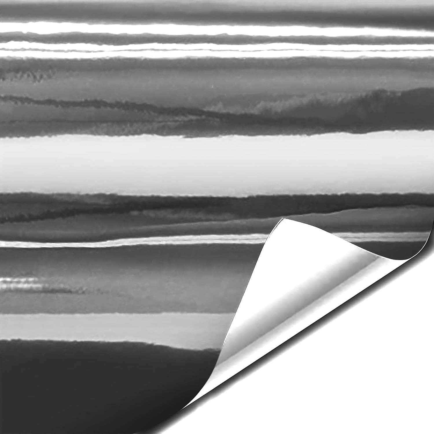 1/2 Inch x 30Ft Gloss Silver Chrome Vinyl Adhesive Tape Pinstripe Detailing Tape