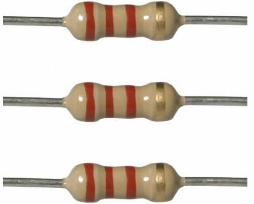 80 Pack – 2.2K 2200 Ohm Ω Resistor 5% Tolerance 1/4W 1/4 Watt Carbon Film PK