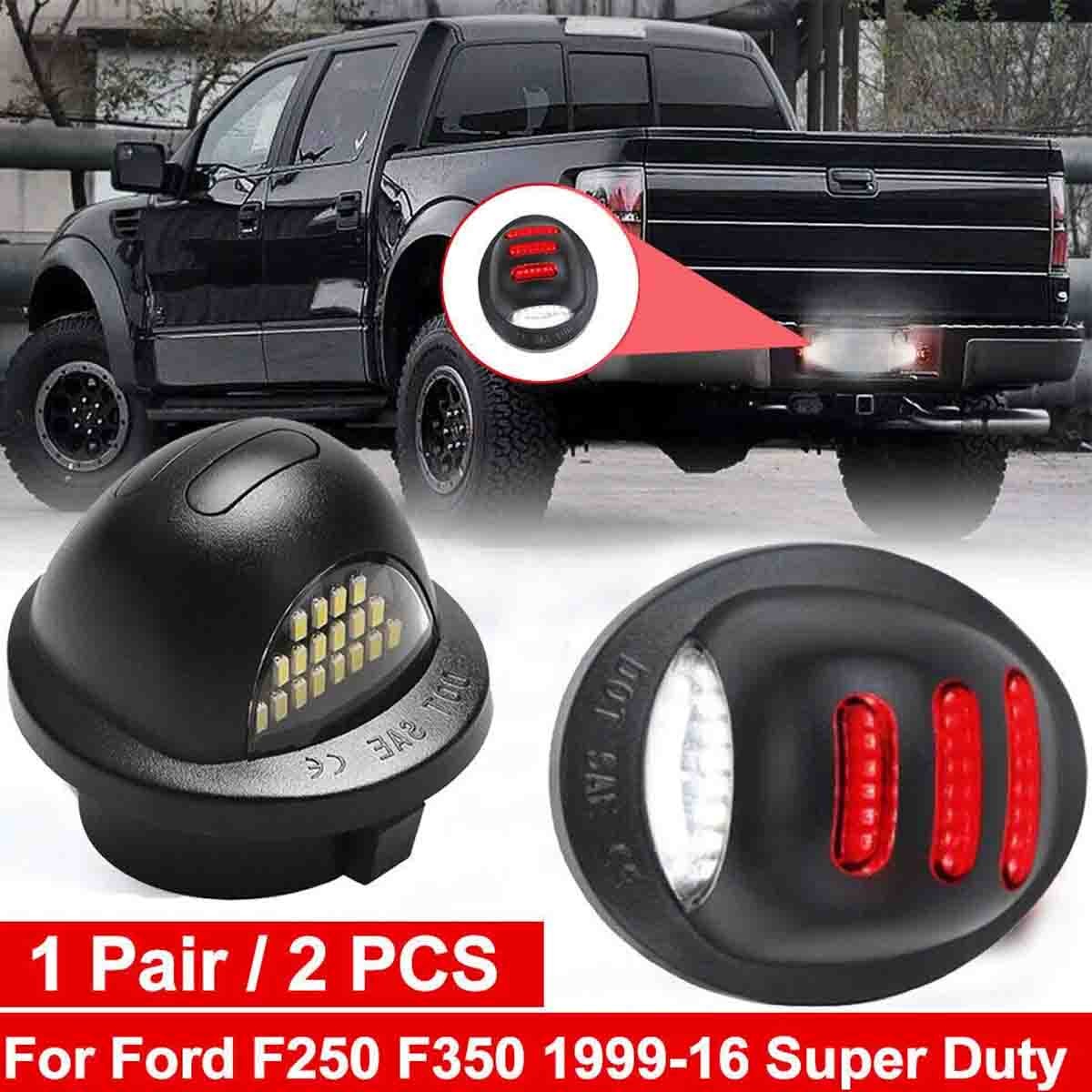 2 pcs License Plate Light Led Lamp Assembly Suitable for Ford F150 F250 F350