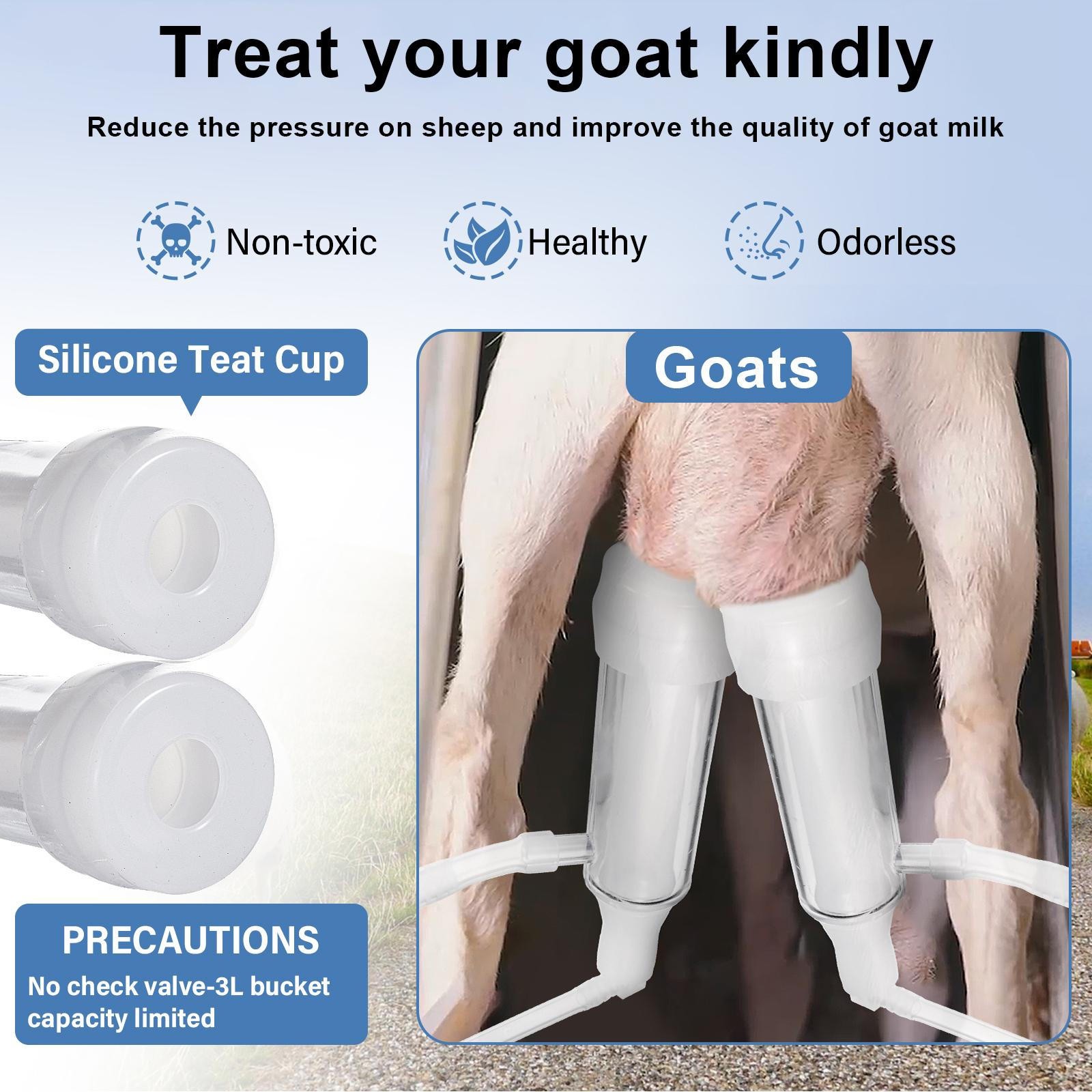 Electric Goat Milker Machine 3L Pulsating Automatic Breast Pump