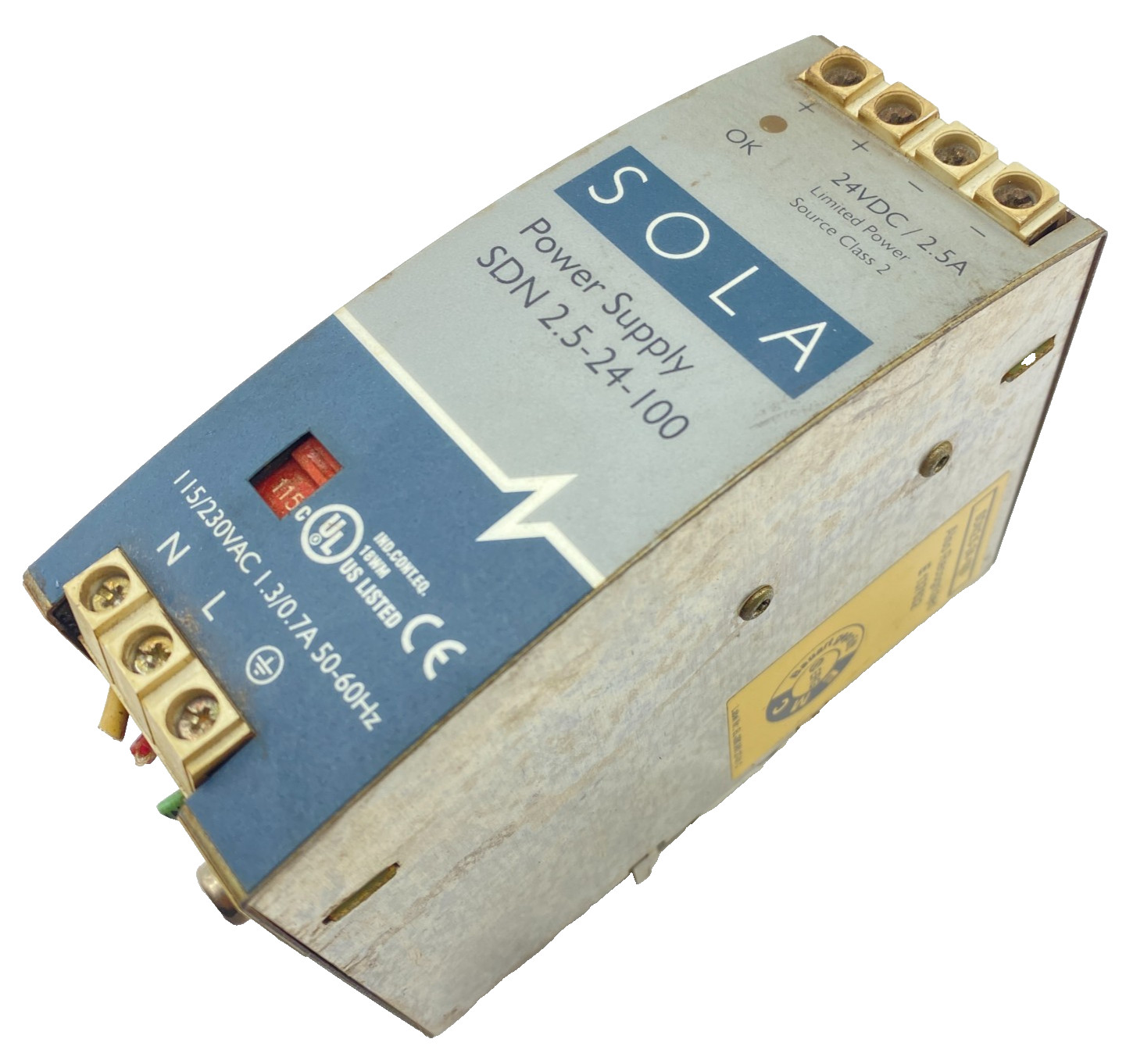SOLA SDN 2.5-24-100 POWER SUPPLY 24VDC/2.5A LIMITED POWER SOURCE CLASS 2