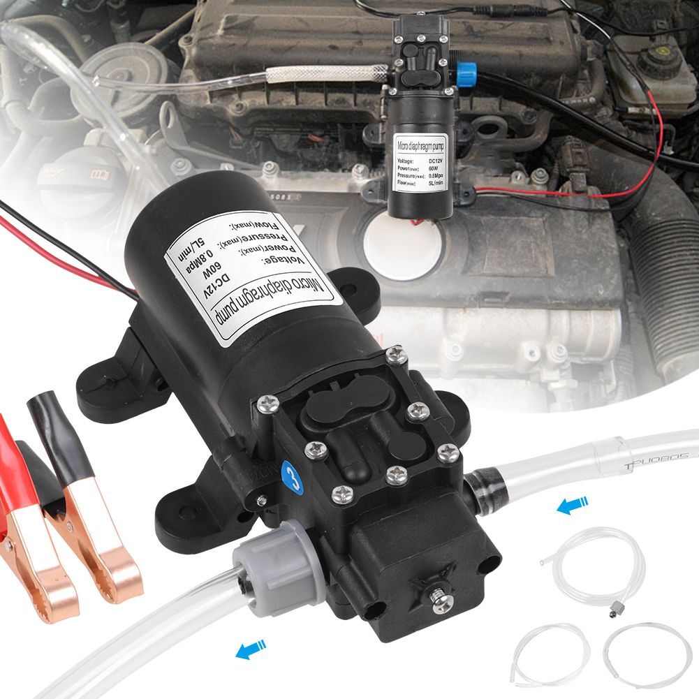 Motor Oil Fuel Fluid Extractor Electric Siphon Transfer Change Pump Pipe 12V 60W