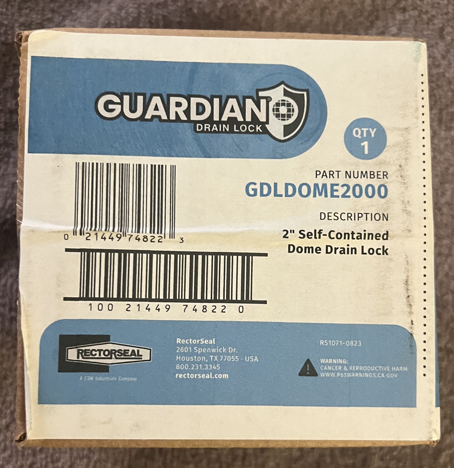 Guardian GDL-DOME-2000 2 Dome-D-Lock Drain Lock for Floor Sinks