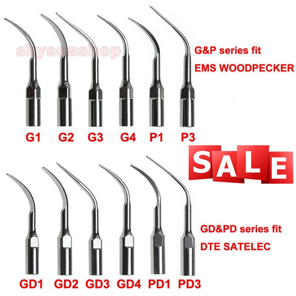 10× Dental Ultrasonic Piezo Scaler Tips fit Woodpecker EMS DTE SATELEC Handpiece