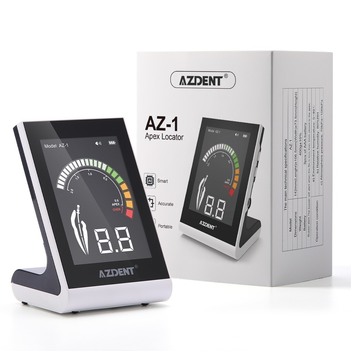 AZDENT Dental Endo Apex Locator Root Canal Measurement Multi-frequency AZ-1
