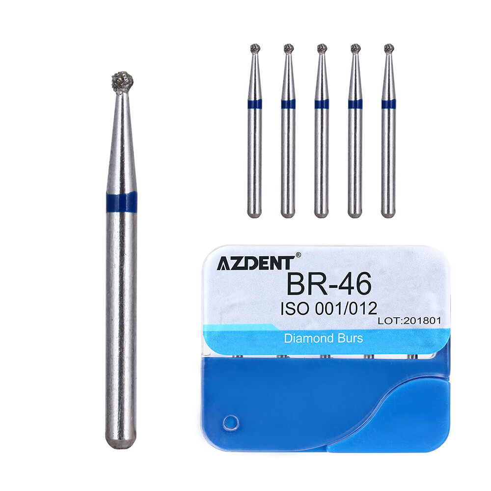 AZDENT Dental Diamond Burs For High Speed Handpiece Medium FG 1.6MM 20 Boxes