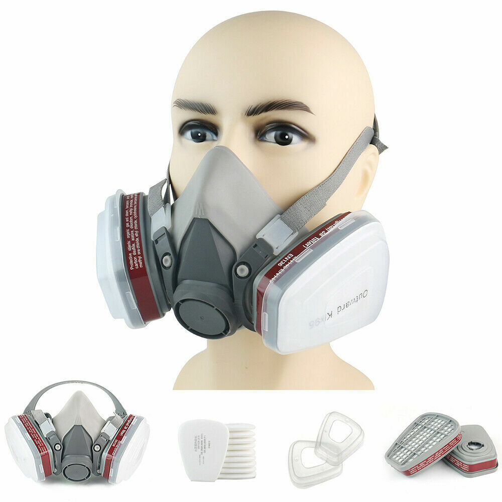 Full Face Respirator Gas Mask for Chemical Organic Vapors Dust Painting Spraying