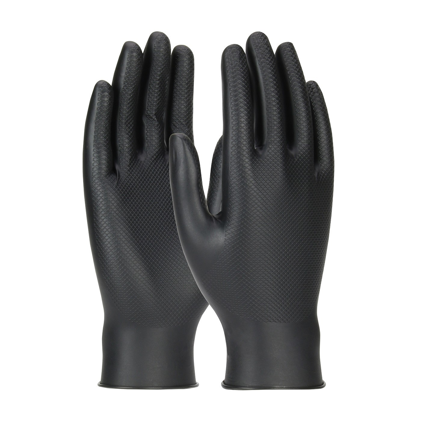 PIP Ambi-Dex Grippaz 67-246 Black Nitrile Gloves 6mil S–XXL Disposable