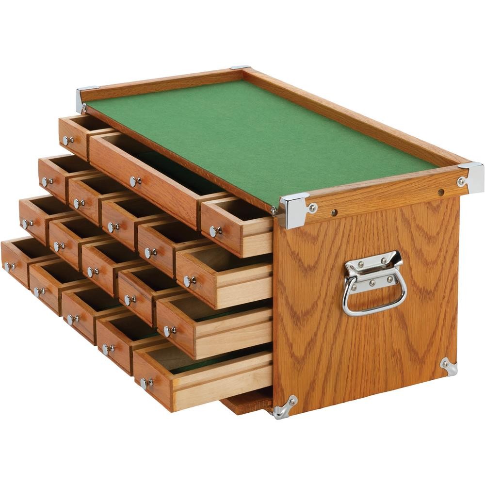 T33974 23″ Series 18-Drawer Red Oak Mid-Riser