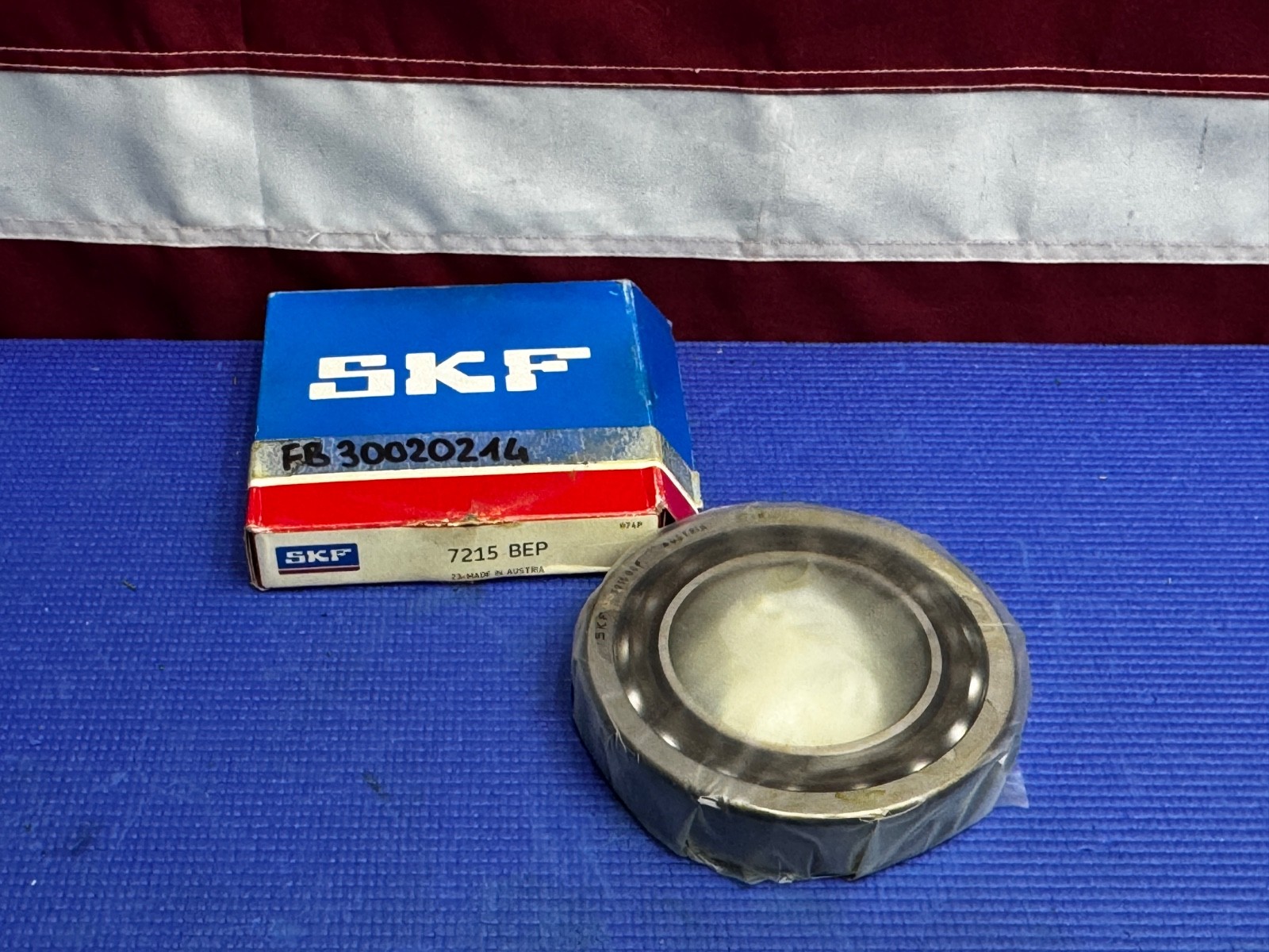SKF 7215 BEP Angular Contact Ball Bearings, Single Row 75x130x25 mm 7215BEP
