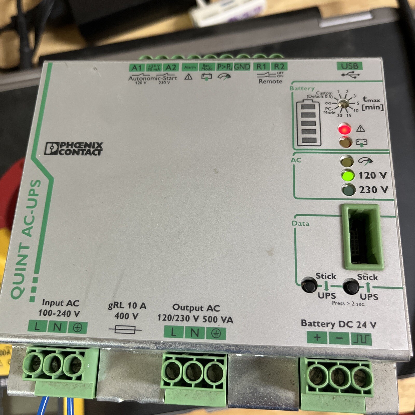 PHOENIX CONTACT QUINT-UPS/1AC/1AC/500VA QUINT AC-UPS #2320270