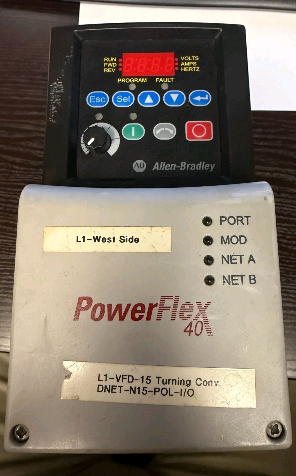 USED Allen-Bradley PowerFlex 40 AC Drive, 600 VAC, 3 Phase, 3.0 Amps, IP20