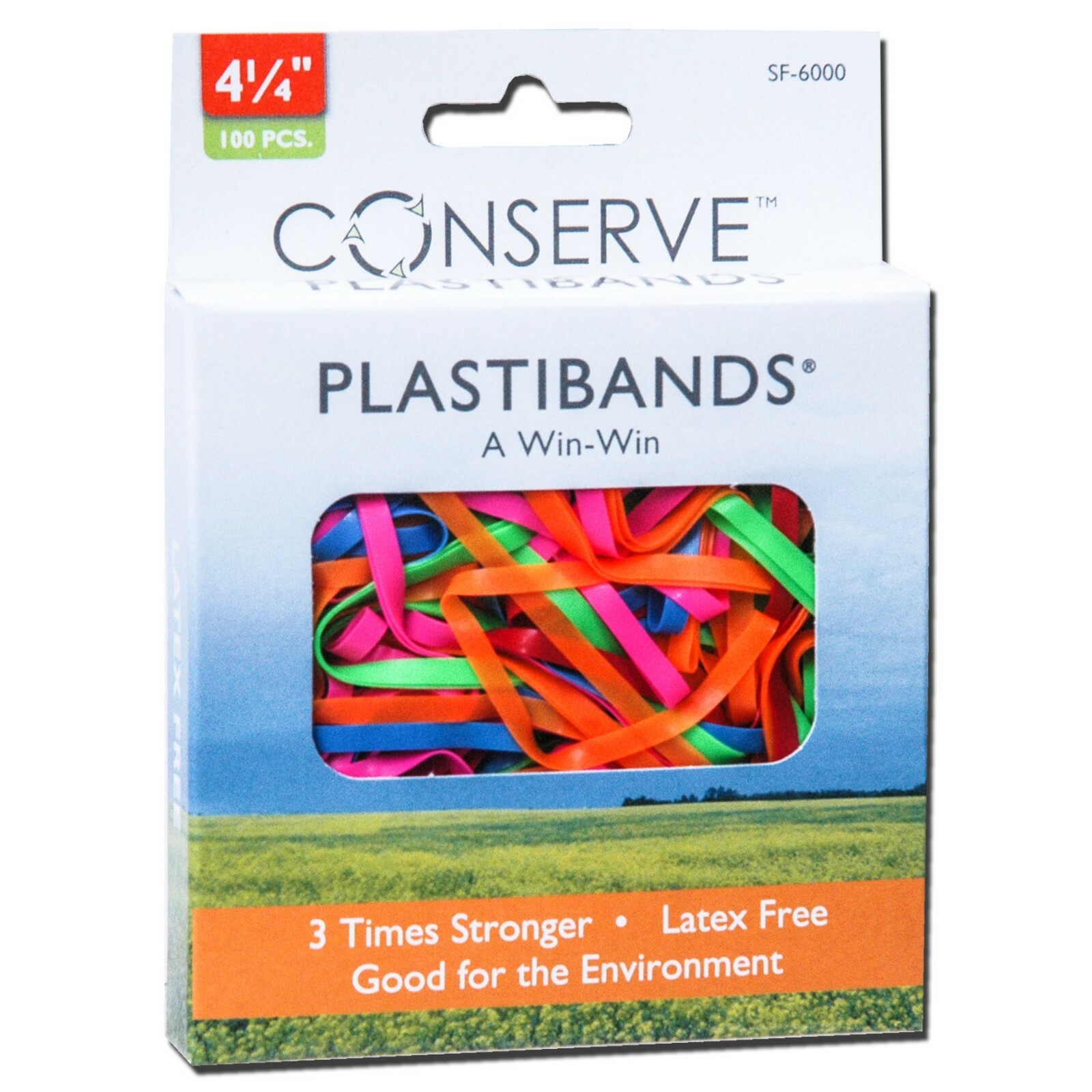 Conserve Plastibands SF-6000 By Baumgartens, 4-1/4″ Length, Box of 100