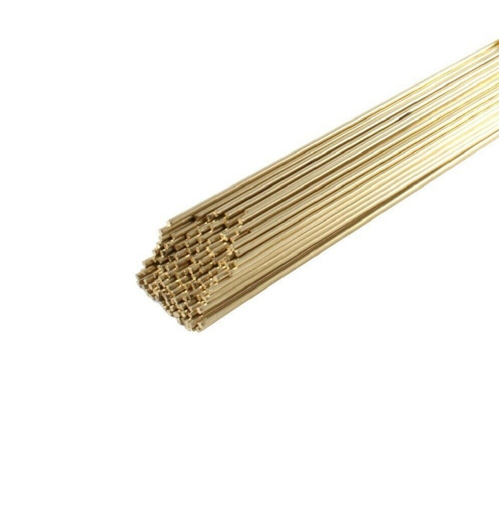 2 lbs Low Fuming Bronze Brazing Rod Bare RBCuZn-C 1/8” X 36″ Bare Brazing Rod