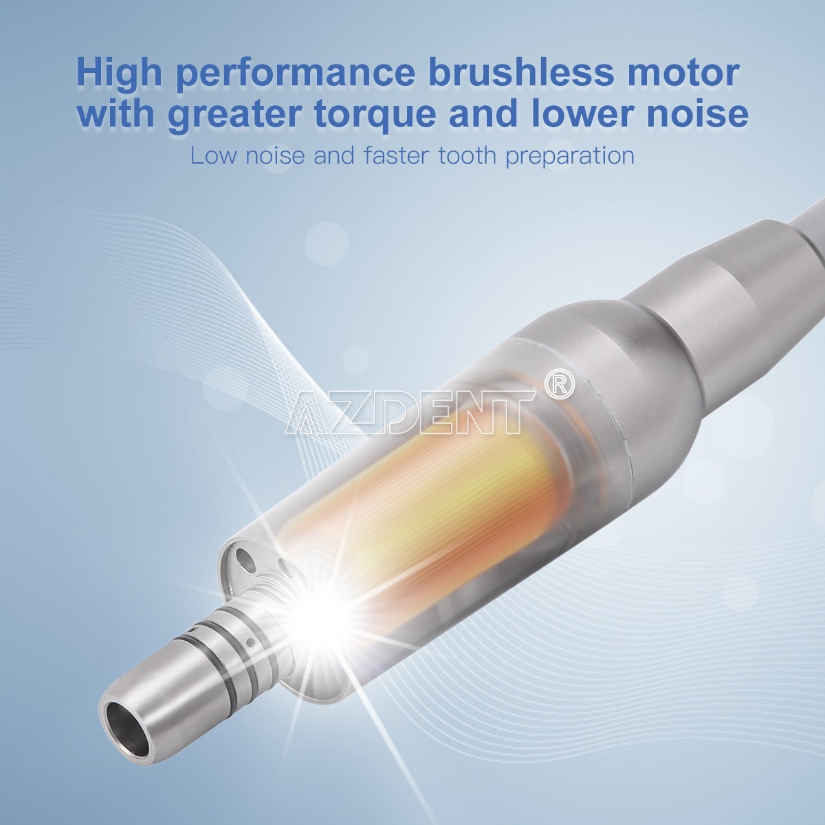 AZDENT Dental Electric LED Brushless Micro Motor Fit For E-type Handpieces