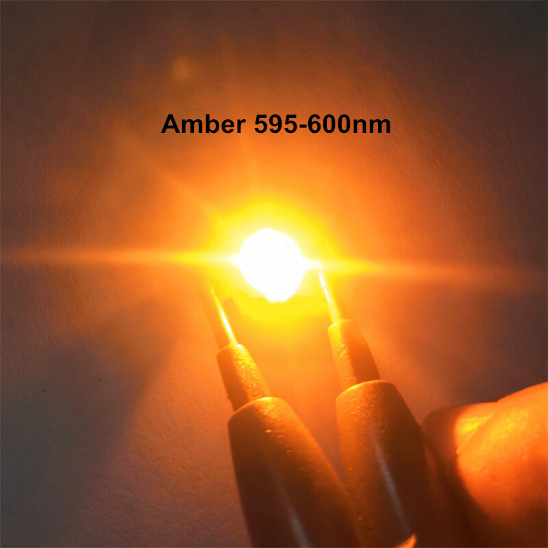 1W 3W High Power LED Chip Yellow 590-595nm Amber 595-600nm Orange 600-605nm Bulb
