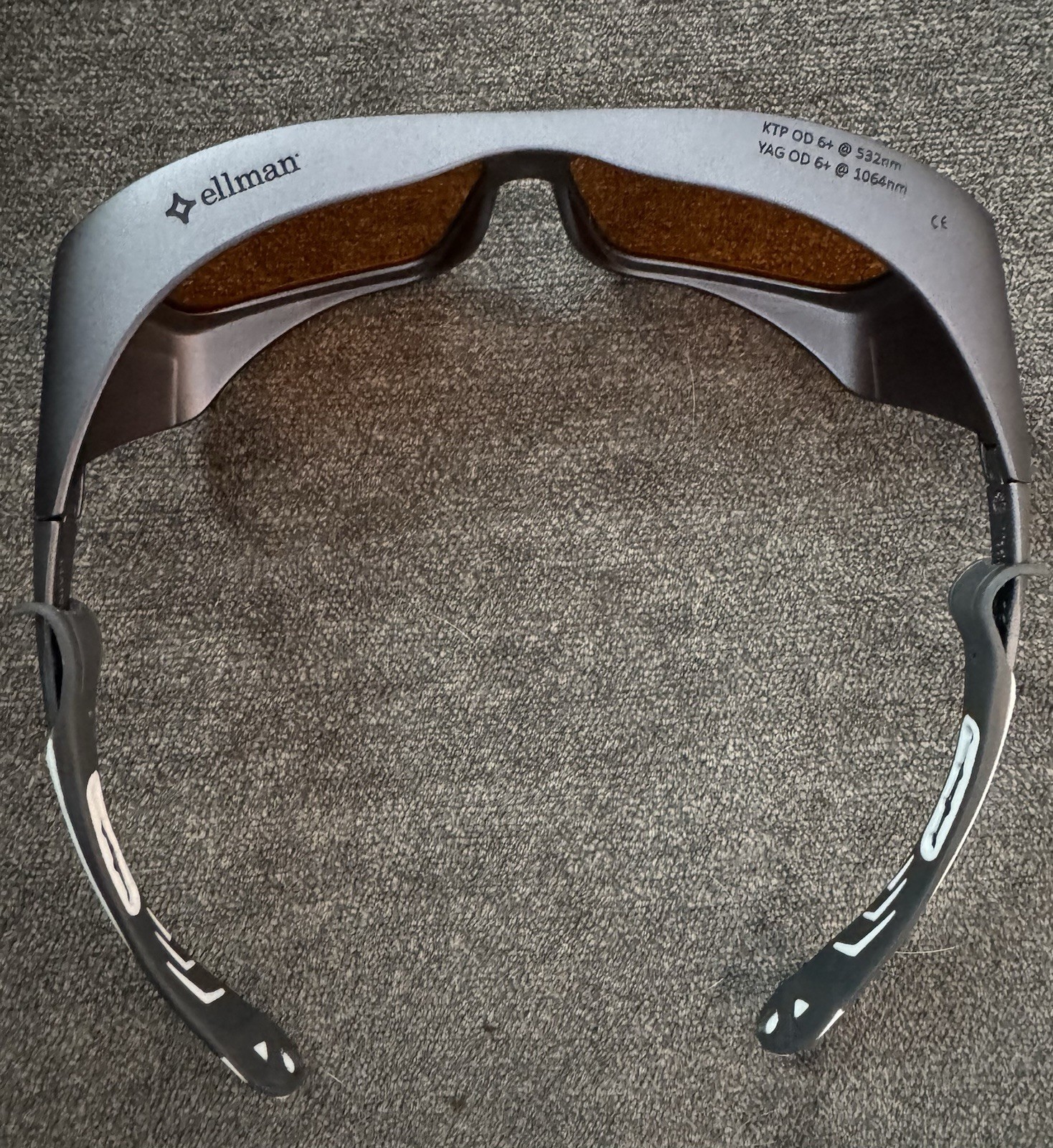 New Ellman Univet Yag Laser Safety Glasses PPE Black Brown Lens OD5@532/1064/nm