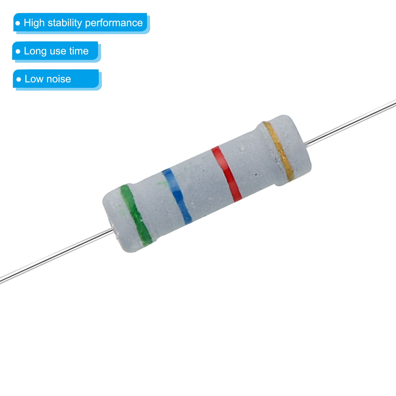 150Pcs 2W 1K-820K Ohm 5% Tolerance Carbon Film Resistor Assortment 30 Values,
