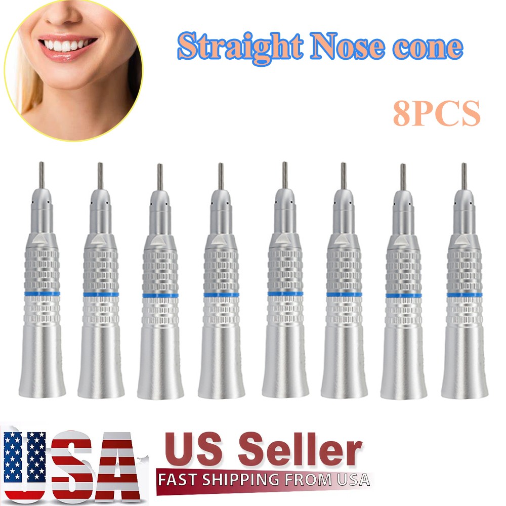 Dental Slow Low Speed Straight Handpiece Nose Cone E-type Fie for NSK 8PCS