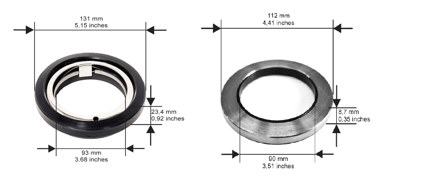 Axial Seal 90 mm Replaces RI530000023 Primus 23001213 Maytag + 90mm Counter Ring