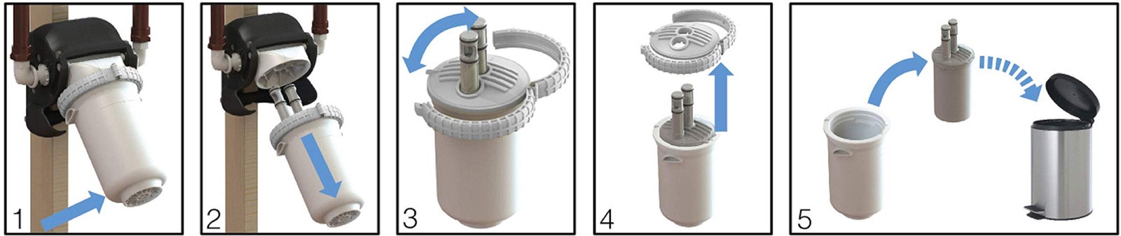 EcoPure EPWHEF Whole Home Replacement Filter, White 6 Months