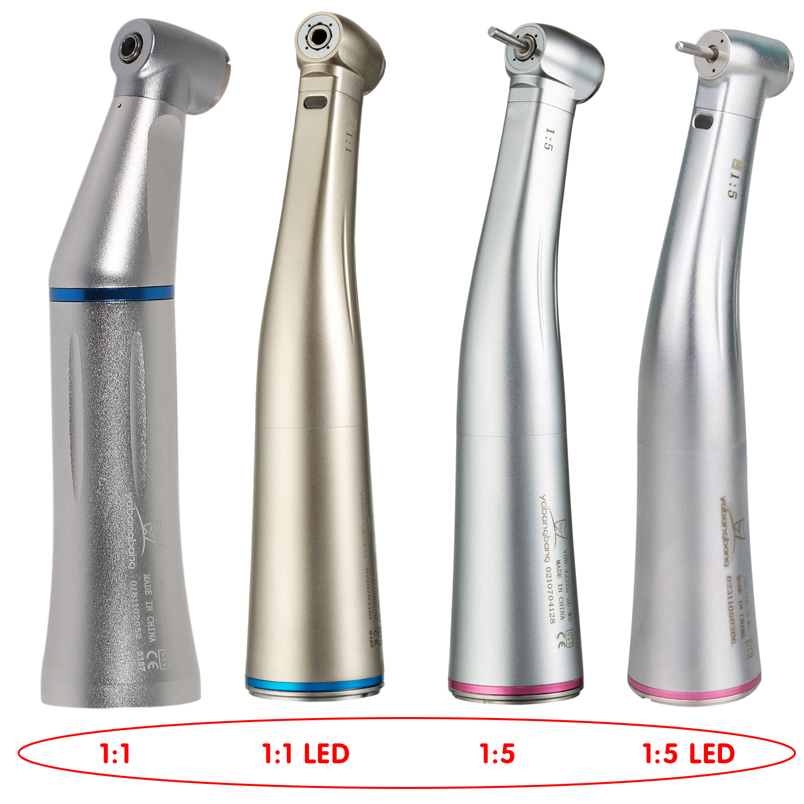 Dental Implant 1:5 1:1 NO-LED /Fiber Optic Contra Angle Handpiece