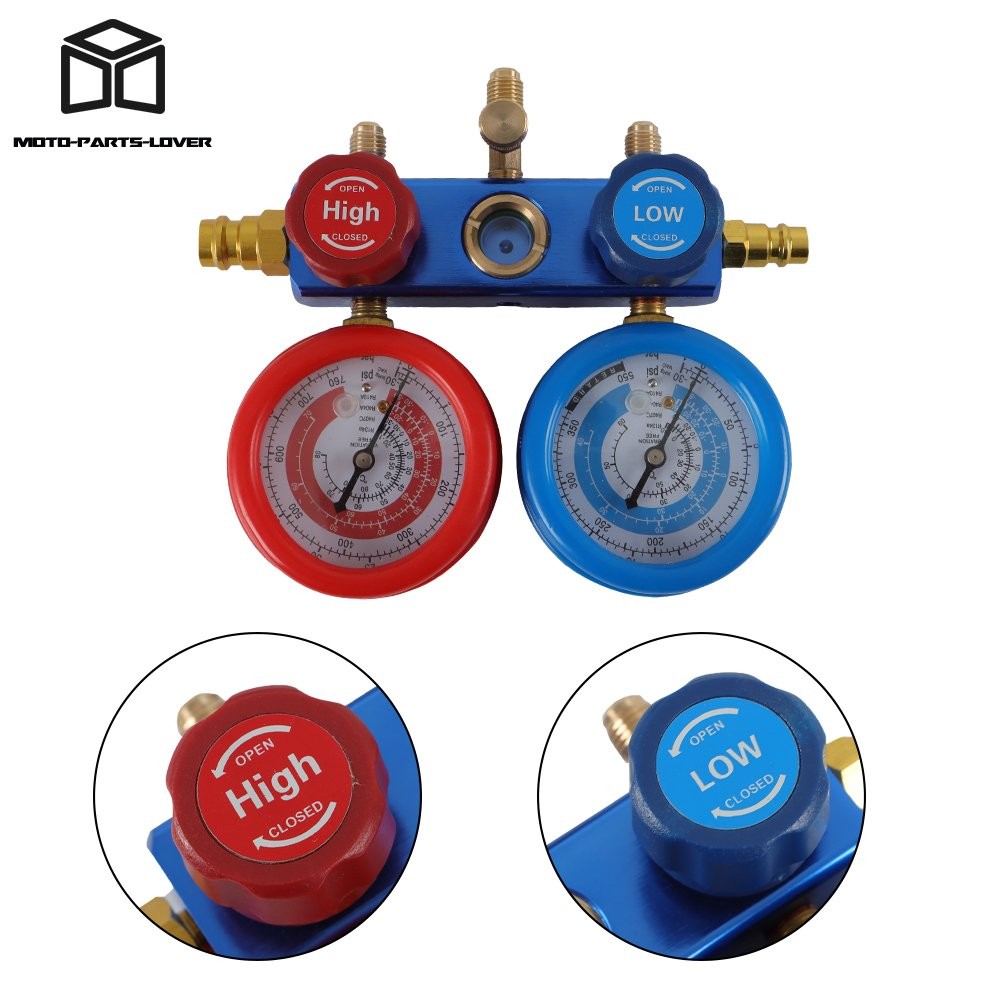 3 CFM 110V / 60HZ AC Manifold Gauge Set Air Vacuum Pump HVAC & R134A Kit