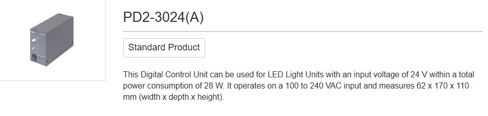 CCS PD2-3024(A) Light Source LED POWER SUPPLY Tested Working Pull [Z3B9]