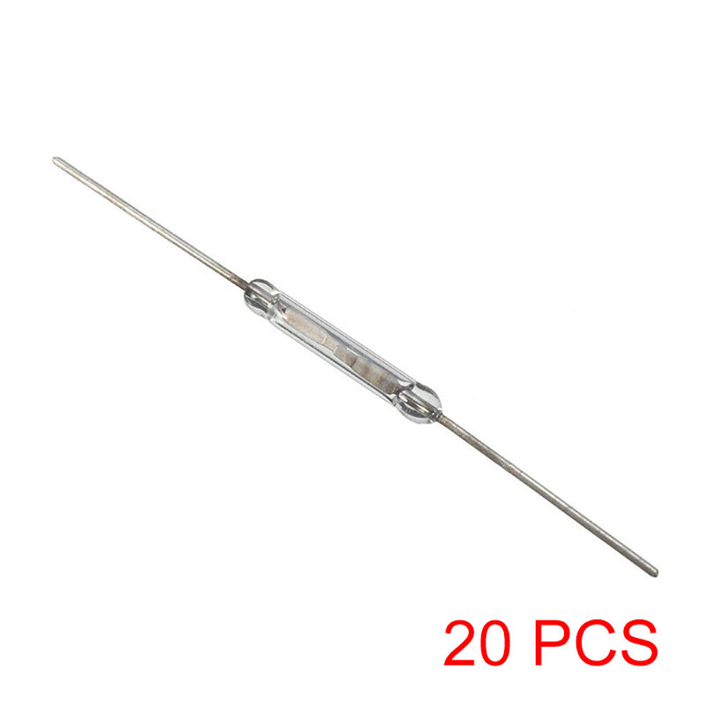 20PCS Magnetic Glass Reed Switch 2 x 14 mm Normally Open N/O 2-Pin Low Voltage