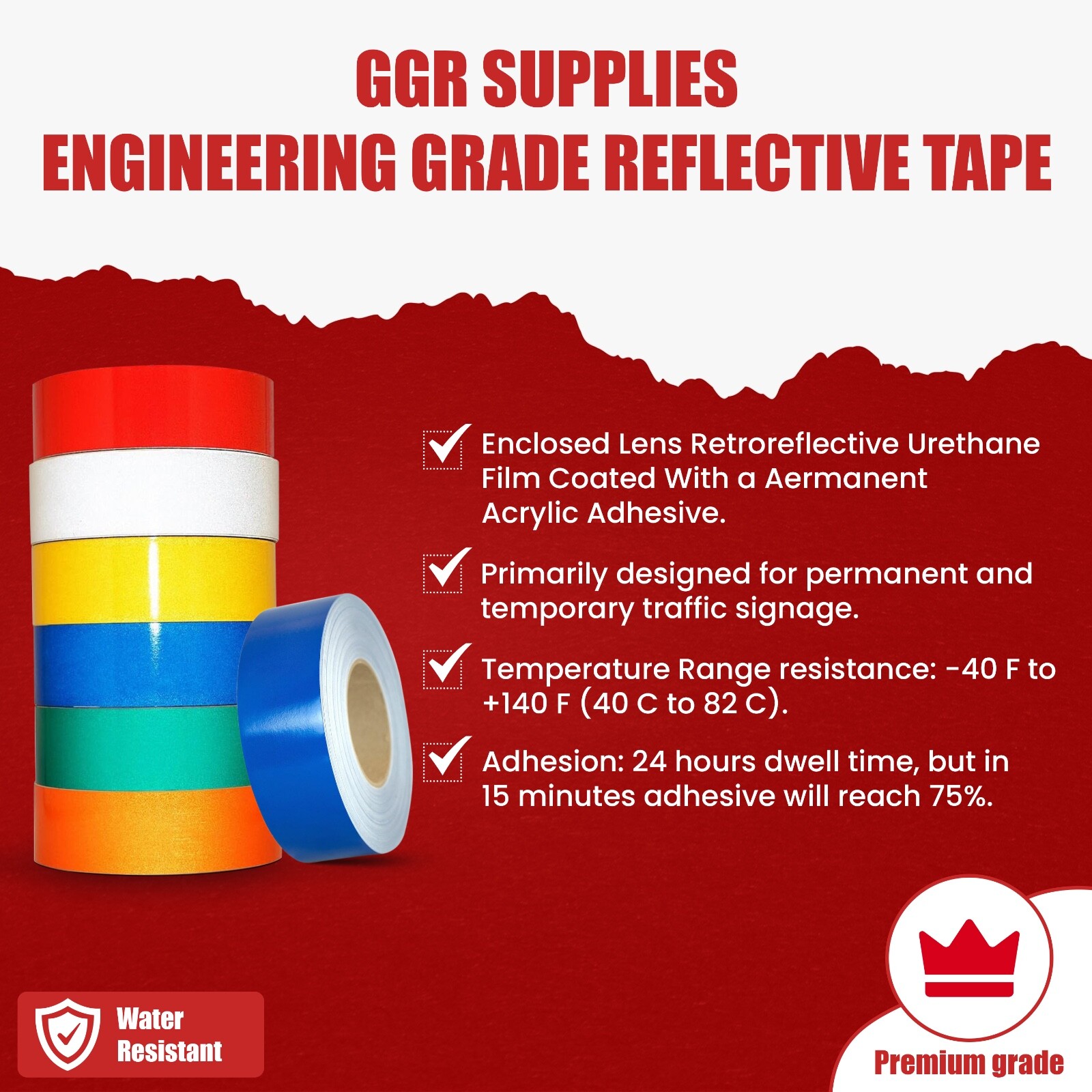 Orange Engineer Grade Retro Reflective Pinstripe Tape: 1/2 in. x 30 ft.